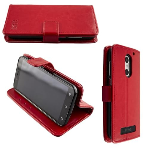 caseroxx Bookstyle-Case für PEAQ PSP 400 | Aufklappbare Buch-Schutzhülle mit Innenfächern und Rundumschutz für den Alltag, aus Kunstleder