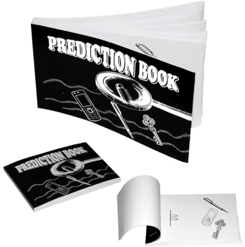 MilesMagic Magician's Prediction Book Gimmick Mind Reading Choice Revealing Real Mentalism Magic Trick