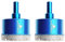 Dry Diamond Core Drill Bit Set,BRSCHNITT 2pcs 50mm Diamond Hole Saw Core Drill Bit with Triangle Shank for Porcelain Tile Ceramic Stone Granite Marble