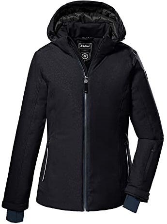 Killtec Damen Ksw 111 Wmn Jckt Skijacke Funktionsjacke mit abzippbarer Kapuze und Schneefang, schwarz blau, 42 EU
