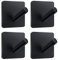 LgowithU Ganchos Adhesivos ara Pared, 4 Piezas 3M Colgador Toalla baño Adhesivo, Acero Inoxidable Mate Colgador Cocina sin Taladro para Cocina y Baño(negro-3)