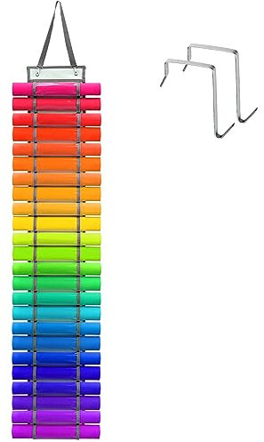 Nanaborn Vinyl Roll Storage Doors Organizer Wall Holder for Heat Transfer Paper (24 Compartments)