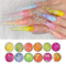12 Colors Set Greasepaint Color Butterfly Shape Nail Sequins Glitter for Flakes Manicure Art Decoration Accessories Tools Sequins for Nail Art Glitter Manicure Material Crafts Art Decoration YCF-12C