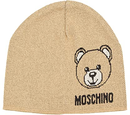 Moschino Damen Teddy Bear Mütze Brown