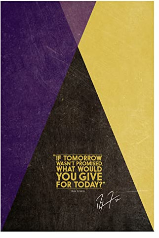 Ray Lewis Zitat | Was würden Sie geben | Fotodruck-Poster | vorsigniert | Pro Glanzpapier | Größe: A3 (29,7 x 42 cm)