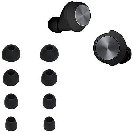 kwmobile 8X Almohadillas Compatible con Beoplay B&O EQ / H3 / H5 / E4 / E6 / E8 - Almohadilla de Silicona para Auriculares - 4 tamaños