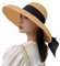 Chapeau de paille Fedora à large bord pour femme - Chapeau de paille d'été pliable - Chapeau de plage enroulable - Protection UV - Chapeau de paille pour voyage en plein air - Chapeau melon tendance