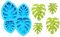 DIY Epoxid Ohrringe Schmuckformen Hängende Anhängerdekoration Monstera Deliciosa Unregelmäßiger Spiegel Silikonform Monstera Deliciosa Schlüsselanhänger Formen Mit Loch