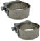 CF FASTENERS Exhaust & Hose Clamps (X2), 2 Inch (48-51mm), Slim-Line Strong Anti-Rust, Stainless Steel, Heavy Duty, Adjustable, Smooth Edge Hose clamp for Downpipe, Muffler, Intercooler, Intake.