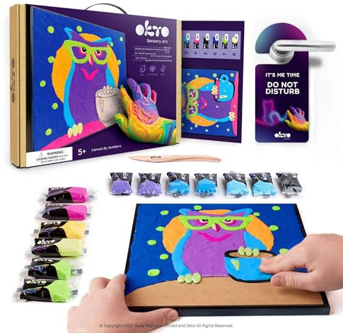 OKTO Pintura de búho/arcilla por números