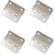 4 Stück dreifach gefaltete Scharniere, flexible Metallscharniere, dekorative Kastenscharniere, 41 mm, Halbflächenscharniere für Tür, Schrank und Schmucktruhe (Silber)