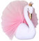 Décoration Murale en Forme de Cygne Rose, Couronne 3D Suspendue, tête de Cygne, décoration pour Chambre de Fille