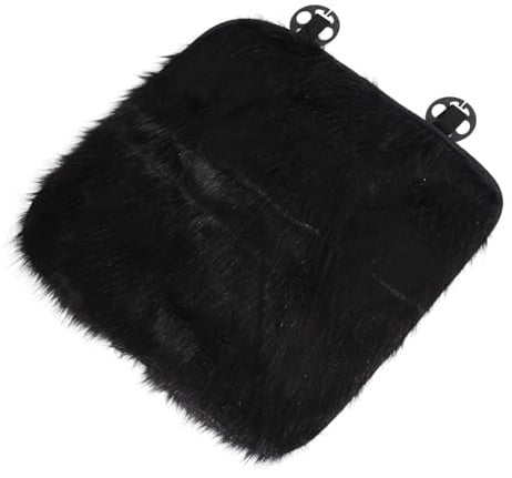 Wintersitzkissen aus Plüsch als Autositzmatte in Schwarz | 1 Stück, Weich und Warm, für Heimstuhl Sowie Vordersitz, Leicht zu Reinigen, Schlichtes Design