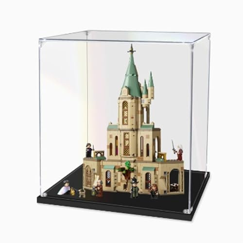 Transparente Acryl-Vitrine für Lego 76402 Dumbledores Büro in Hogwarts, staubdichte Vitrine, kompatibel mit Lego 76402, staubdichte Displaybox. 34,8 x 15 x 39,9 cm (nur Vitrine) (3 mm)