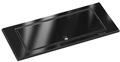 EVOline Backflip Steckdose - versenkbare Steckdose 2 fach mit USB-C Charger, Kunststoff/Glas schwarz glänzend