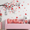 astylishome Bedroom Wall Stickers Blossom Art Decals Bird Branch Floral Sticker Waterproof Removable Wallpaper for Living Room Girls Bedroom Nursery Walls Decor 1612