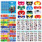 Super-eroi Forniture per Festa Bambini, Regalo di Compleanno Super-eroi, 12 Bande Schiaffo+12 Adesivi Tatuaggi+10 Sacchetti Regalo+12 maschere, Super-eroi Bomboniere per Feste, Super-eroi Regalo Festa