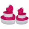 6-teiliges Set Geschenkschachteln Geschenkboxen Geschenkkarton, 6 Stück Geschenkkartonage Boxenset Weihnachten Geburtstag Hochzeit, ca. 23,5 x 22,5 x 8 cm (Herzform Weiß-Pink)