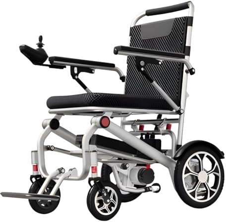 ByteTecpeak D03 Silver Faltbarer Elektrischer Rollstuhl, Aluminiumlegierung, 150kg Tragkraft, Elektromagnetischen Bremssystem, 500W Motor, 20Ah Lithium-Akku, 30km Reichweite