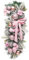 Festliche Treppendekoration mit Beleuchtung, Weihnachtskranz für Zuhause, ROSA