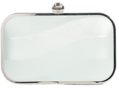 MICHELLE MOON Handtasche Damen Klein Elegant mit Glitzer | Abendtasche Hellblau | Clutch Hellblau für Hochzeit, Party und besondere Anlässe | Handtasche Damen Hellblau mit abnehmbarer Schulterkette