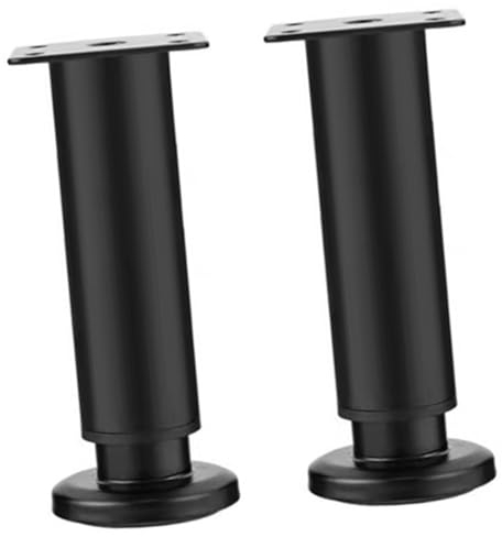 jojofuny 2St Teleskopbeine für Schrankbetten Tischbeinverlängerungen Tisch-Ersatzfüße Esstischbeine ersatzteile für gartenmöbel bettbeine sofabeine Hockerbeine Couchtischbeine Metall Black