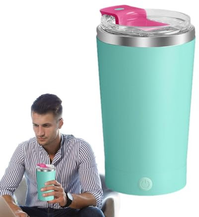 Mezclador eléctrico de bebidas, agitador de bebidas portátil, taza agitadora de bebidas eléctrica, taza de café de mezcla eléctrica, taza de viaje con base desmontable, taza de café para proteínas