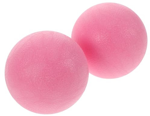 BESPORTBLE 2 STK Massagekugel Massageball Beinmassage muskelentspannung schultermassage faszienmassage rückenmassage Erdnussball Therapieball Trainingsball Trainingsgeräte Kernkugel TPE Rosa