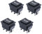 Wipptaster EIN-AUS-EIN Momentan DPDT 6 Klemmen 16A 250VAC Schwarz 4Pack