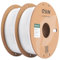 eSUN PETG Basic Filament 1.75mm, Hohe Zähigkeit, 1KG (2.2 LBS) pro Spule, 2 Rollen Druckmaterial für 3D Drucker, Weiß-2KG