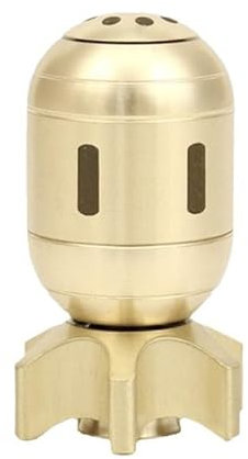 Messing solide Torpedo Bombe Dekompression drehen Fingertip Gyroskop Hand-gehalten Handwerk Büro Desktop Ornamente Aluminium Legierung Fingertip Gyroskop Dekoration (Gold)
