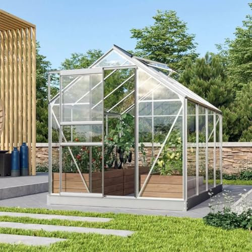 Vitavia - Serra Vermont, 1,9 x 2,6 m, struttura in vetro e alluminio, vetro temperato, con tavolino TieDex