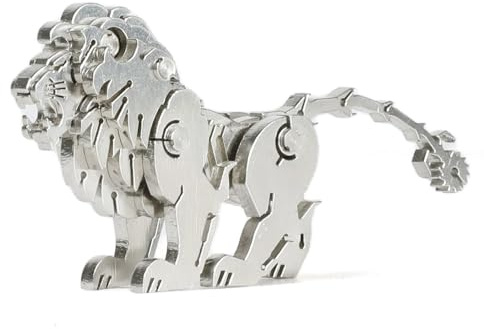 Kolotesame Berberlöwe 3D-Metall-Puzzle-Modell für Erwachsene, DIY-Wildtier-Bausatz mit Werkzeug, Metalllöwen-Puzzlefiguren, Geschenk für Männer oder 3D-BAU-Enthusiasten