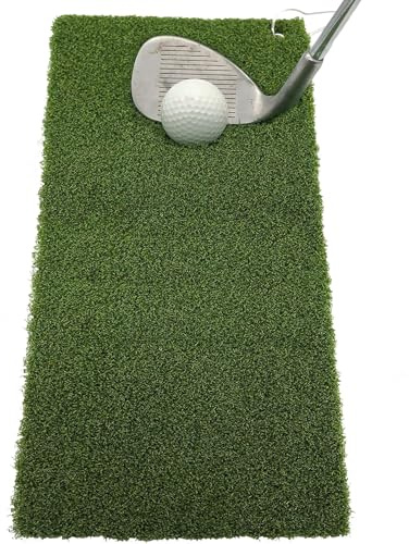 FINGER TEN Golf Hitting Mat Fairway Turf Practice | Hook Design for Easily Attachment to Golf Bags,Lightweight to Carry,Durable Chipping Use for Winter Indoor Outdoor