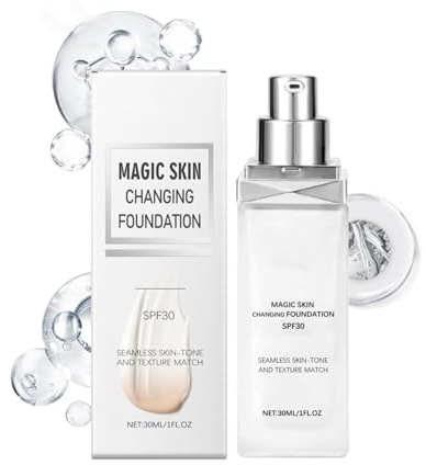 Farbwechselnde reife Hautfundament - Haut -Matching Foundation, makellose Skin -Abdeckung | Feuchtigkeitsspendendes Gesichts Make -up, SPF 30 Feuchtigkeitsfeuchtigkeit