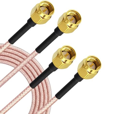 Superbat Cavo RG316D SMA Maschio-Maschio 30cm Prolunga Antenna WiFi | Doppia Schermatura, 50 Ohm, Flexible, 2 Pezzi, per Router 4G LTE, Gateway, Rete Cellulare, SDR, Ham Radio, WiFi 6