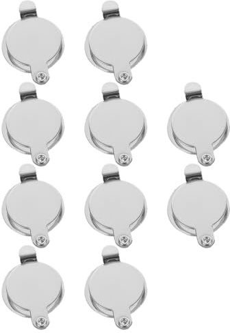 Gatuida 10pcs Silver Peephole Cover Plate for Doors 16mm Inner Diameter Privacy Viewer Shield for Apartment Security and Door Eye Protection