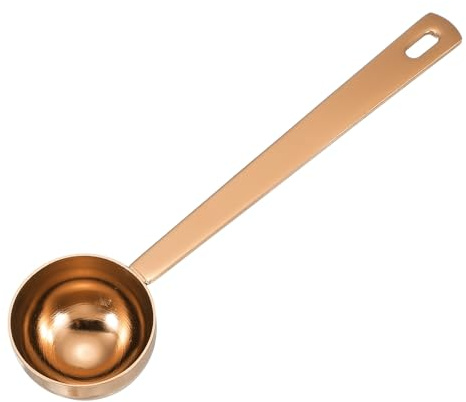 sourcing map Measuring Spoon, 15ml Long Handle Table Scoop Rose Gold | Teaspoon,Coffee Scoop,Spoon for Ground Coffee Tea Sugar Cooking Baking,