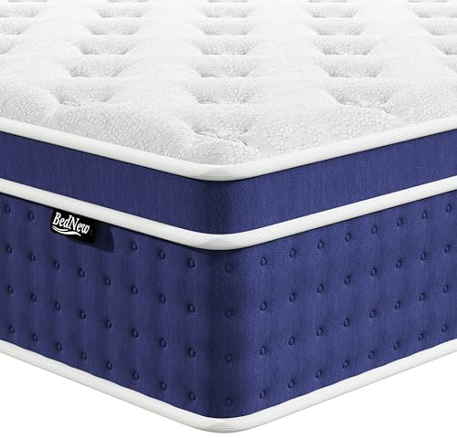 Bednew Matratze 90 x 200cm, 30cm Federkernmatratze, H3 Höhe 7-Zonen Orthopädische Taschenfederkernmatratze mit Comfort Memory-Schaum Schicht, 101Nächte Probeschlafen, Öko-Tex Zertifiziert(90*200*30)