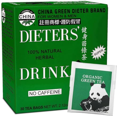 Uncle Lee's Tea Body Slim Dieter Tea, Caffeine Free Chinese Herbal Tea with Senna Leaves and Natural Lemon Flavor, Keep Your Diet on Track for a Healthy Weight, 30 Tea Bags Per Box