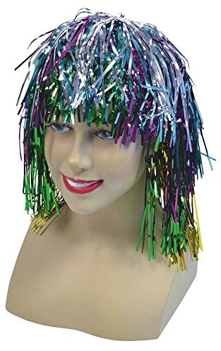 Bristol Novelty BW135 Tinsel Wig, Multi-Colour, One Size