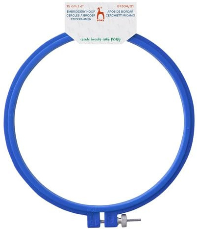 Pony Embroidery Hoop 15cm Plastic Blue 1pc