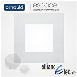Arnould - Plaque Blanc Lumière 1 Poste Simple Arnould Espace