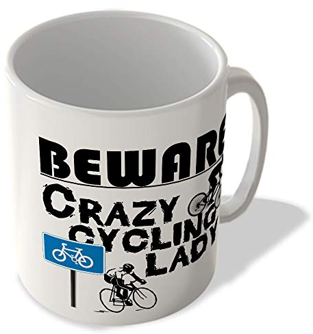 McMug - Crazy Cycling Lady - Mug, Ceramic, 11fl.oz.