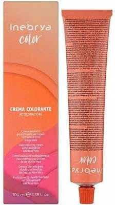 Permanente Haarfarbe Creme mit Leinsamen und Aloe Vera 100ml INEBRYA (- 9.3 ch.mo Goldblond)
