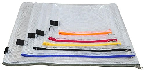 Vielzweck-Beutel mit Zip, 3 x 6er-Set sortiert