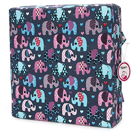 Dismountable Harness Cushion Kid Highten Pad Baby Toddler Infant Dining Chair On The Go Seat Travel Storage Chair Printed | Removable, Non-slip, Adjustable Straps, Kids Baby Booster Cushion for Dining Table, 2 Years+