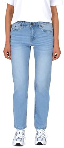 ESRA Damen Jeans Hose Damen Jeanshose gerader Schnitt Straight bis Übergrösse G400