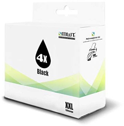 4X Kraft Office Supplies Patronen für Epson 525 BX525 SX535 SX525 SX440W SX420 BX535 BX630FW WF3010 BX925 SX425 WF7525 SX620 WF3530 SX235 BX320 ersetzt T1291 BK