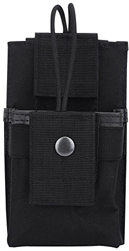 Funkgerätetasche, Tragbare Zwei Wege Funkgeräte Walkies Talkies Holster Tactical Accessory(Schwarz)